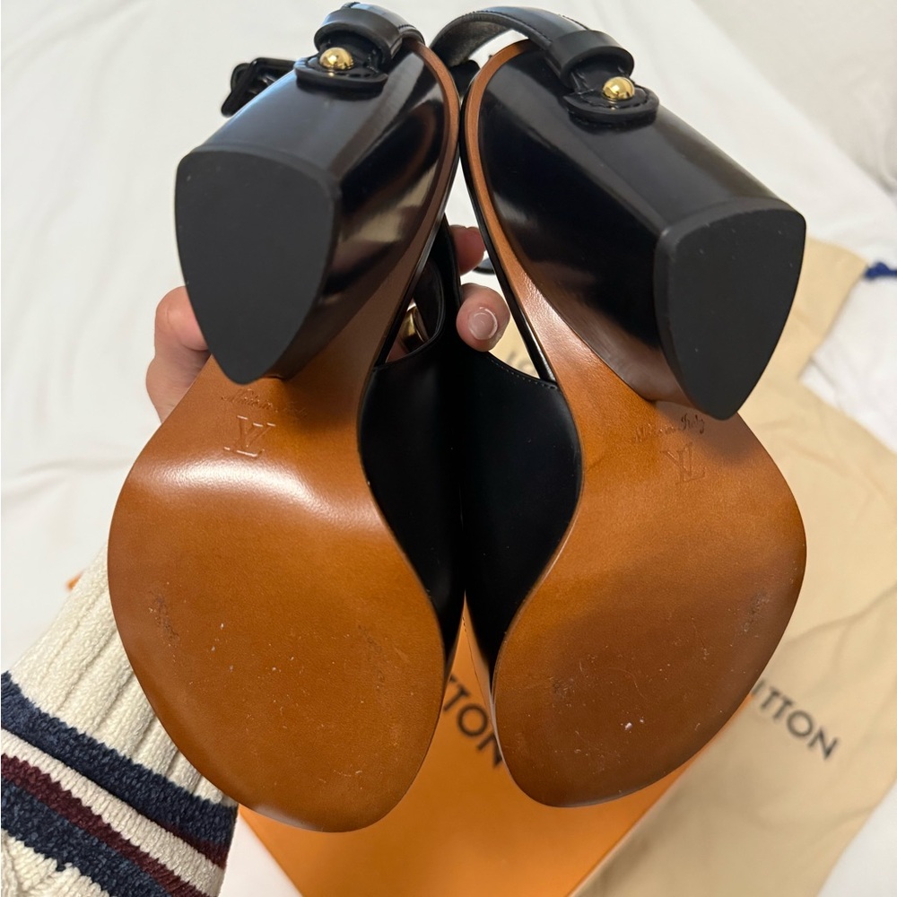 Louis Vuitton Black Trinity Leather Sandals - Picture 4 of 12